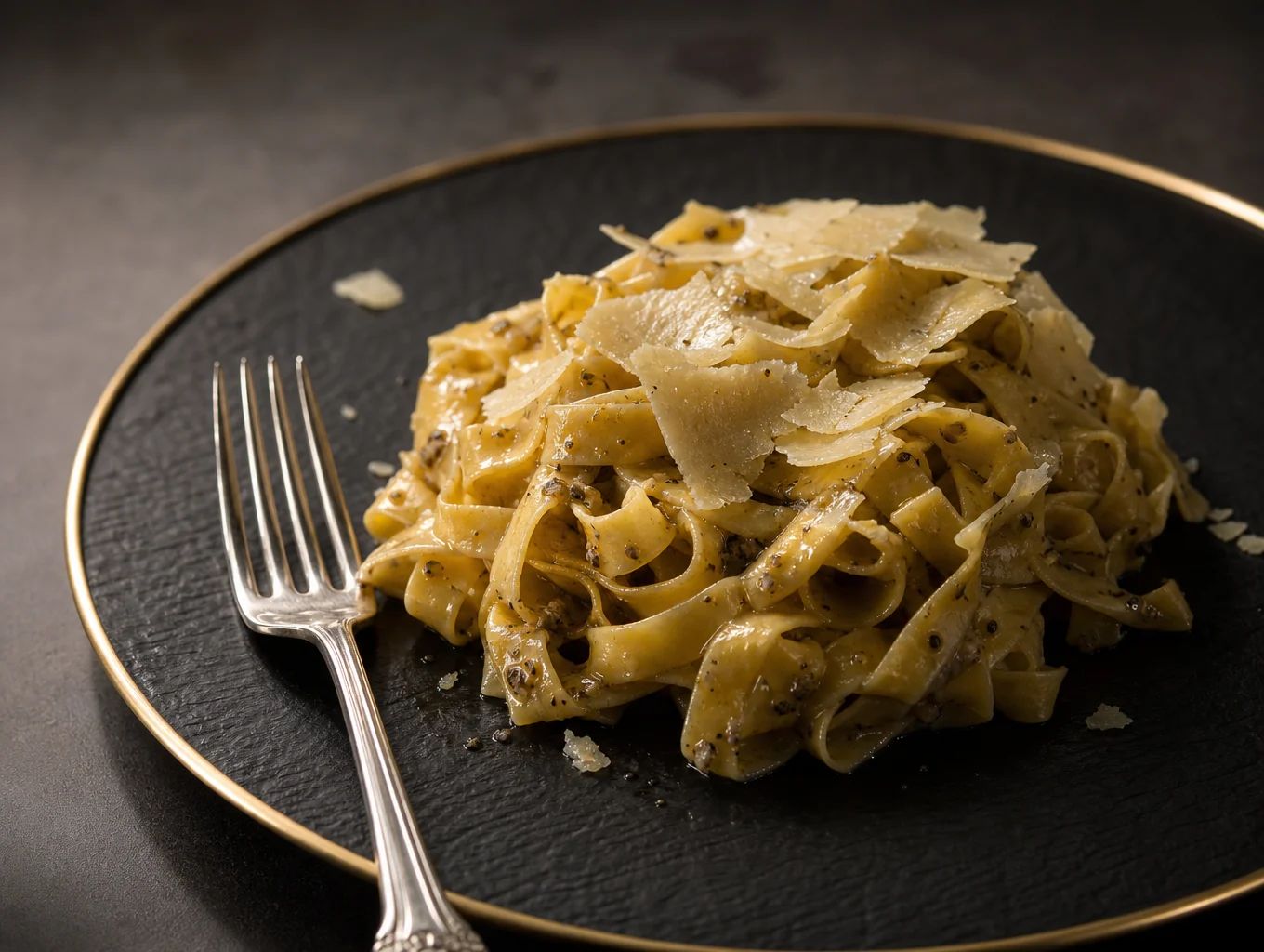 Handmade seasonal pasta dish with fresh herbs and olive oil